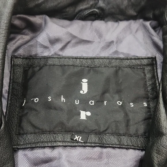 Vintage 90s Joshua Ross Genuine Leather Bomber Jacket – Black – Men’s XL - Picture 9 of 13